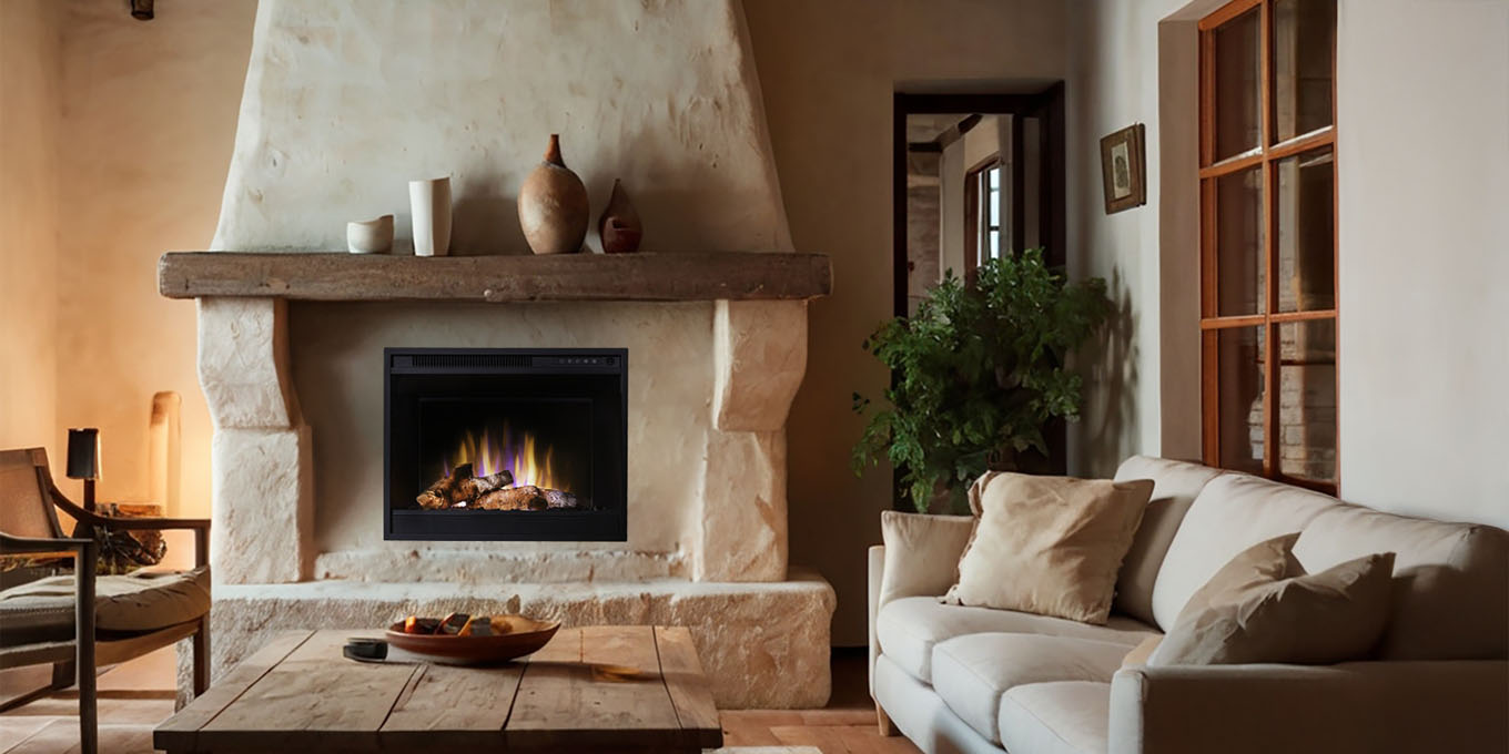 Een elektrische haard in een bestaande schouw