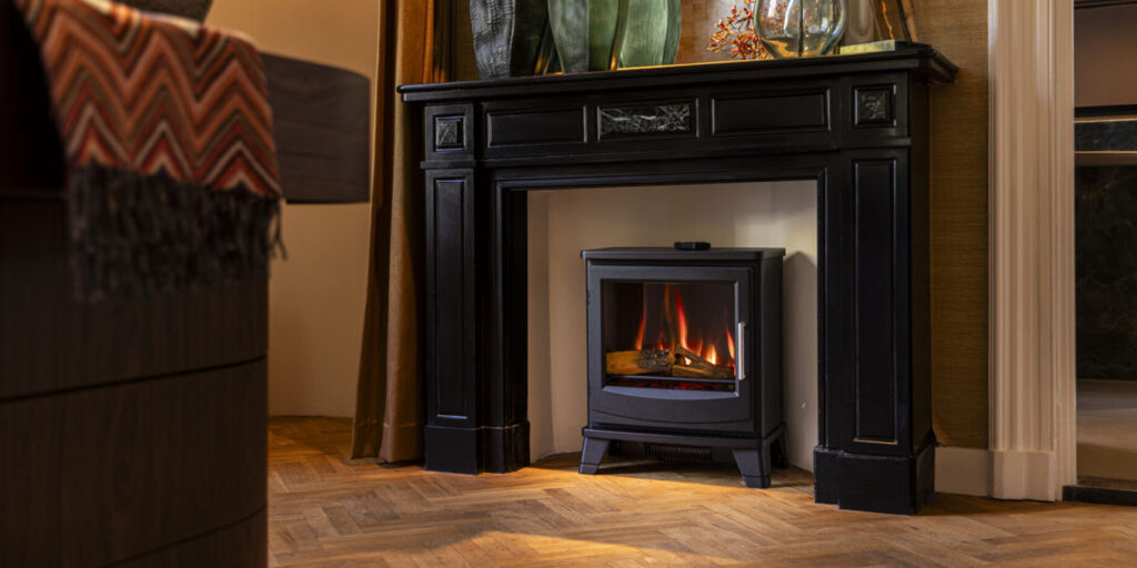 Kleine elektrische haard met groots effect