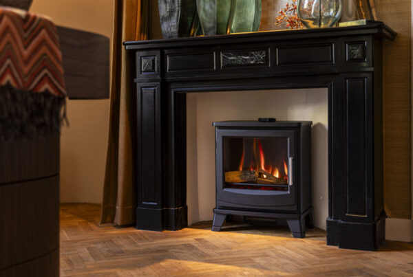 Kleine elektrische haard met groots effect